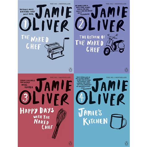 Jamie Oliver Collection 4 Books Set The Naked Chef The Return Of The Naked Chef Happy Days