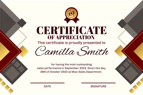 High Resolution Certificate Template