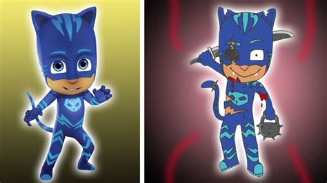 Pj Masks Characters As Horror Version Drawing Art Digital Youtube