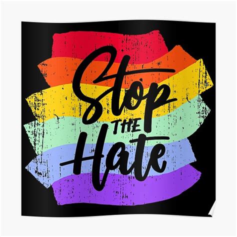 Lgbt Lgbtq Stop The Hate Pride Season Poster For Sale By Macphisto71