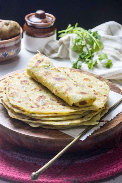 No Stuffing Aloo Paratha - Aloo Roti - Indian Vegetarian Recipe