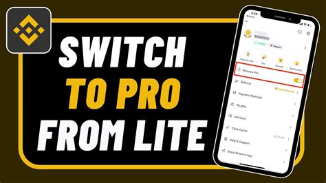 How To Switch To Binance Pro From Binance Lite Enable Advanced Trading Options Youtube