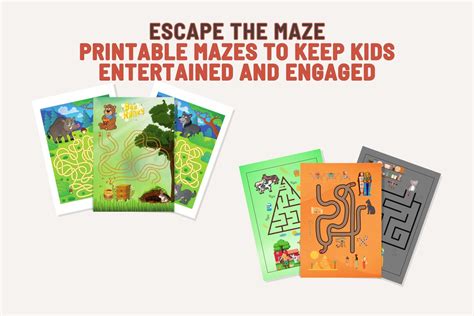 Escape the Maze With Unique Printable Mazes to Keep Kids - Etsy