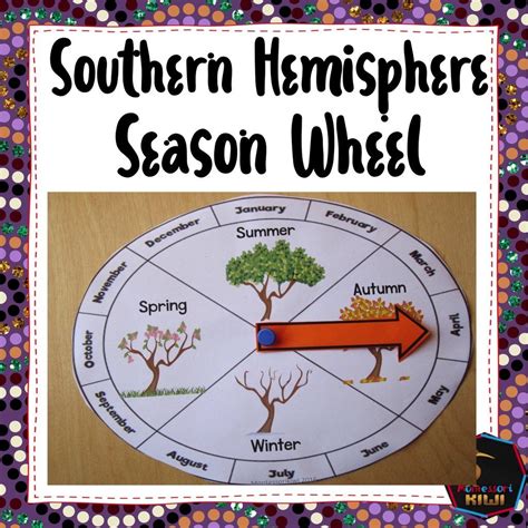 Southern Hemisphere Seasonal Wheel Preschool Calendar Time