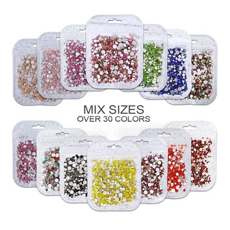 Mix Gr En Ss Ss Ber Farben Nagel Strass Strass Nicht Hot Fix