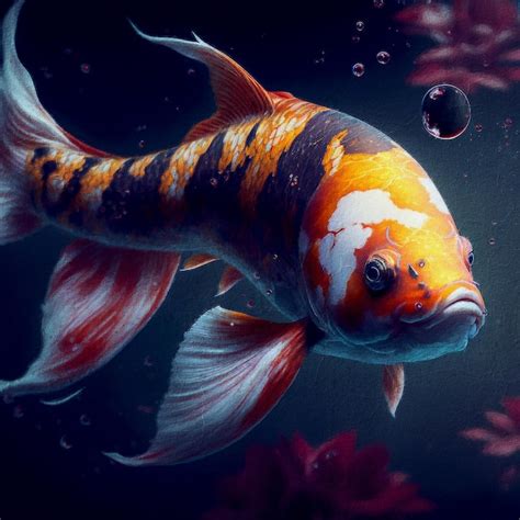 Pintura De Peixe Koi Em Estilo Aquarela Foto Premium