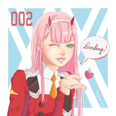 002 Zero Two Darling In The Franxx Fanart By Ninhapaz On Deviantart