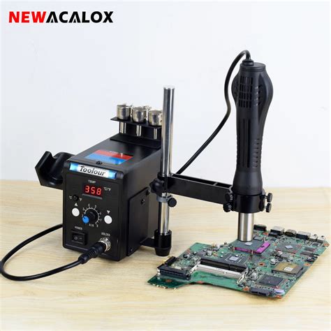 Newacalox W Lcd Digital Display Hot Air Gun Welding Station V Eu