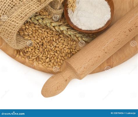 Flour With Wheat Stock Photo Image Of Organic Crop 22878456