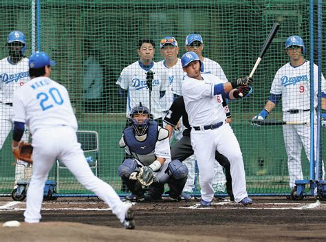 中日・中田翔が涌井から“竜初安打” 実戦形式のシート打撃で三遊間抜く打球：中日スポーツ・東京中日スポーツ