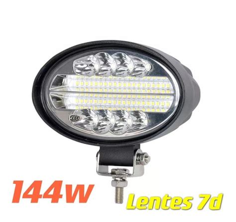 Farol Milha Led Oval V V W Jeep Carro Caminh O Trolle