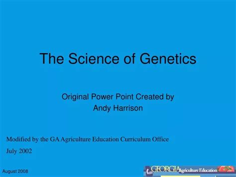 Ppt The Science Of Genetics Powerpoint Presentation Free Download