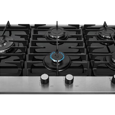 Cooktop A Gás Fischer Ferro Fundido 5q Mesa Vidro Platinium Preto