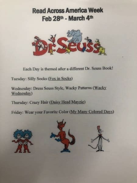 Keystone Public Schools Dr Seuss Dress Up Week