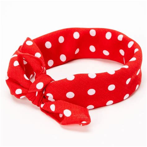 Polka Dot Bandana Headwrap Red In 2021 Head Wraps Polka Dots Yellow Polka Dot