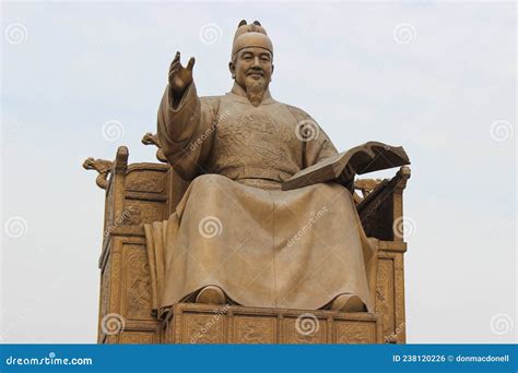 Rei Coreano Sejong A Grande Est Tua Da Pra A Gwanghwamun Seoul Sul