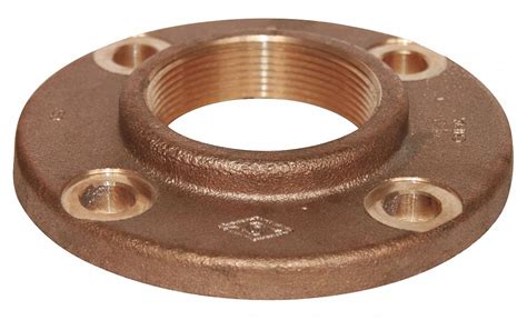 GRAINGER APPROVED Red Brass Flange FNPT 2 In Pipe Size 1 EA 4TJK3