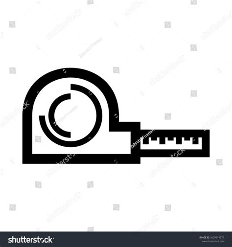 Tape Measure Icon Isolated Sign Symbol Stock Vector (Royalty Free ...