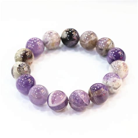 14mm Round Beads Bracelets Purple Natural Amethysts Stone Quartz Beaded