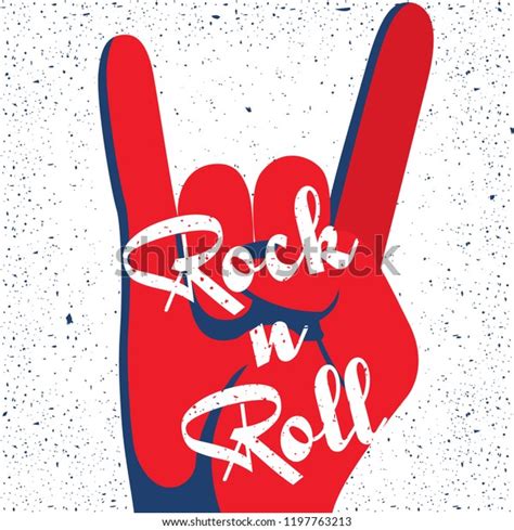 Rock Roll Poster Design Vector Illustration Stock Vector Royalty Free