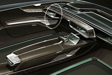 Audi Prologue allroad Concept Interior Design Sketch Render Cockpit Car ...