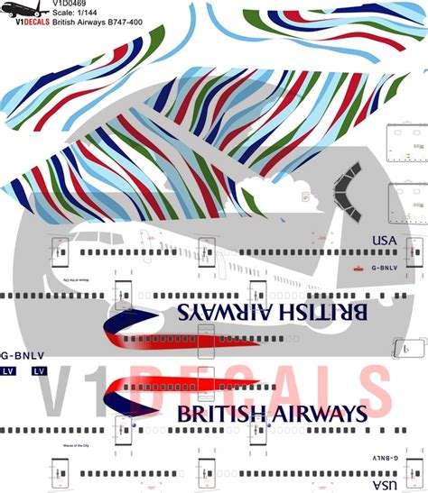 British Airways Boeing Waves Of The City Livery V Decals