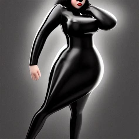 Curvy Feminine Hot Goth Cutie With Sublime Elegant Stable Diffusion