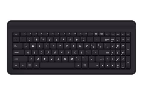 Keyboard Black Realistic Vector 2368300 Vector Art At Vecteezy