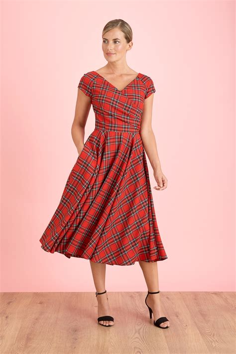 Dresses Hourglass Tartan Swing Dress