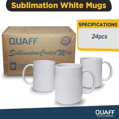 Quaff Sublimation Printable White Mug Box Oz Pcs Shopee