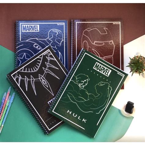 Caderno Universitário Capa Dura Espiral Avengers Vingadores Marvel 1