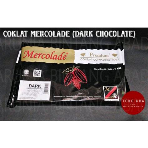 Jual Mercolade Dark Chocolate Compound Hitam Coklat Batang Blok Kg