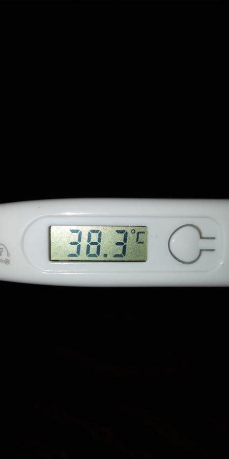 Fever in Thermometer Electric Stock Photo - Image of label, light: 262518248