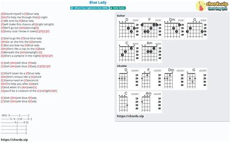 Chord: Blue Lady - tab, song lyric, sheet, guitar, ukulele | chords.vip