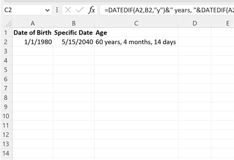 Excel How To Calculate Age On A Specific Date