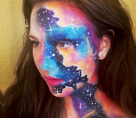 Face Painting Galaxy Space Full Face Stars Planets Artistry Makeup