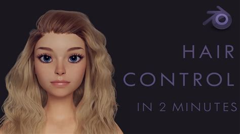 How To Control Hair In Blender 2 8 2 Minute Tutorial Youtube