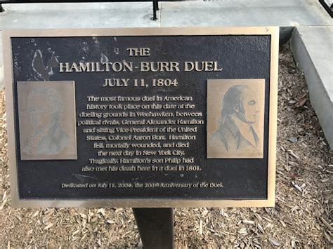 Read The Plaque Hamilton Burr Duel