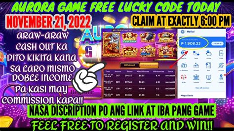 AURORA GAME FREE LUCKY CODE TODAY NOVEMBER 21 2022 CLAIM AT EXACTLY