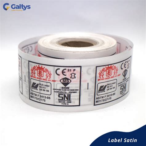 Label Satin Sepatu Rollstickerid