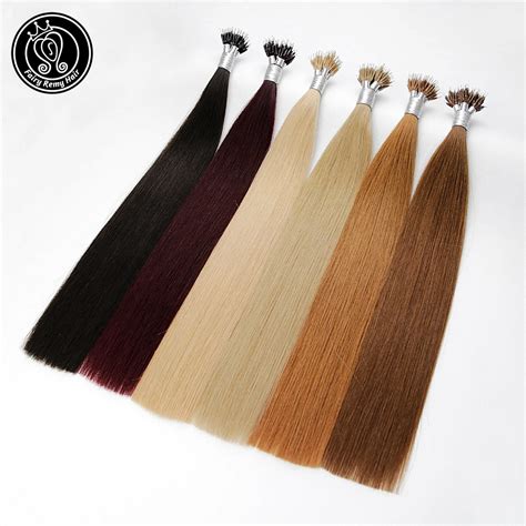 Nano Tip Rings Pre Bonded Human Hair Extensions Real Remy European