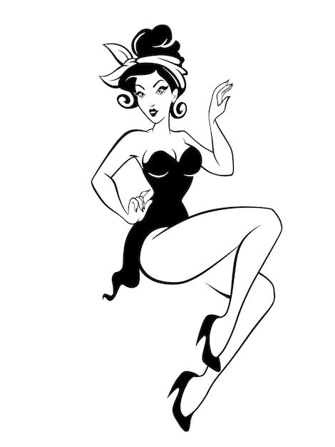 Premium Vector Illustration Of Pin Up Girl Vector