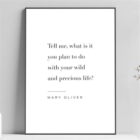 Mary Oliver Quote Etsy