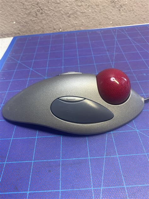 Logitech T Bc21 Trackman Marble Trackball Mouse Usb Grayred Ball