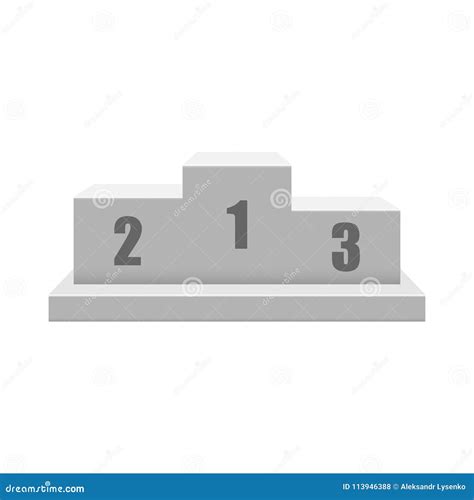 Icono Del Podio De Los Ganadores En Estilo Plano Ejemplo Del Pedestal