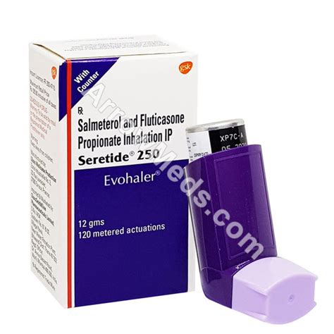 Seretide 250mcg Evohaler Salmeterol Fluticasone Arrowmeds