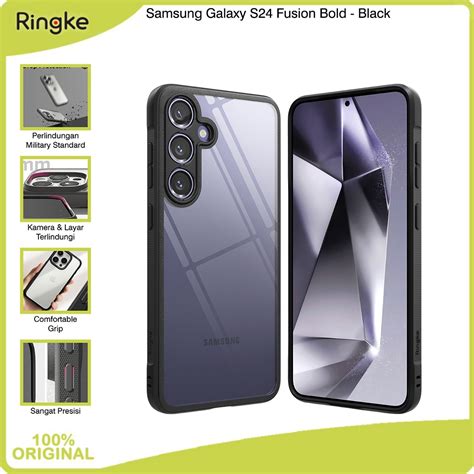 Jual Ringke Samsung S24 Fusion Bold Black Tipis Tahan Banting Anti