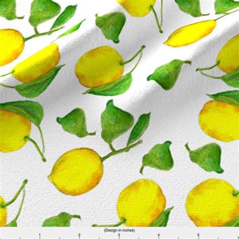 Spoonflower Lemons Fabric Lemons By Countrygarden Printed On Basic