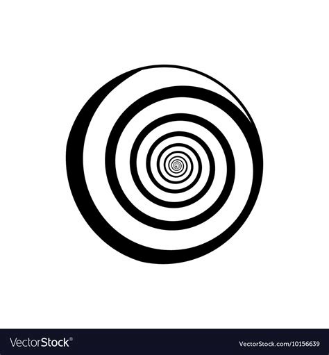 Hypnotic Circle Icon Outline Style Royalty Free Vector Image