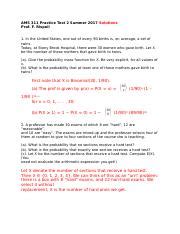 Ams Practice Test Solutions Summer Docx Ams Practice